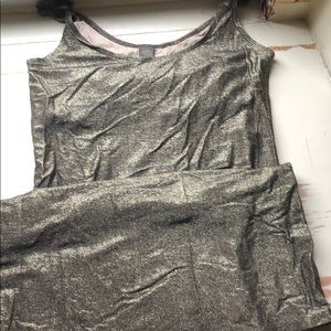 Bronze metallic Only Hearts long tank w shelf bra